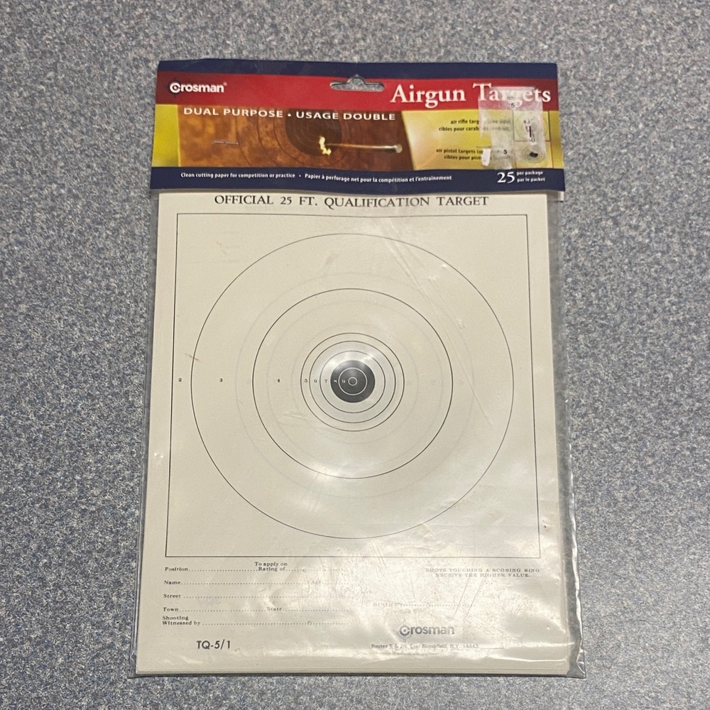 Crosman Shooting Target Sheets